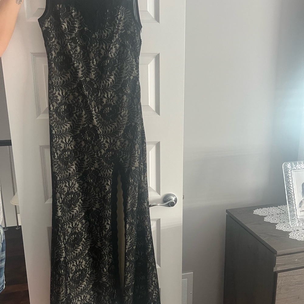 Miusol Black Mesh Dress